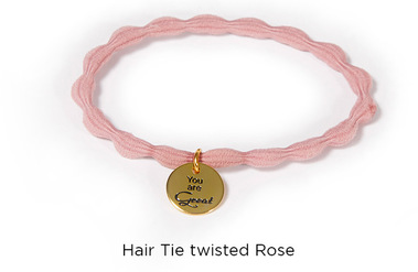 Hair Tie twisted Rose:  (© © Great Lengths)