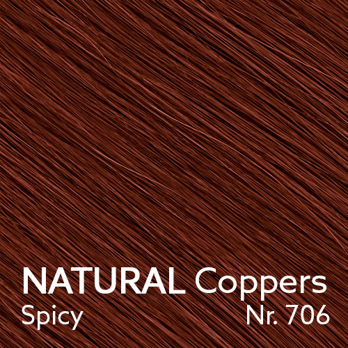 NATURAL Coppers - Spicy - Nr. 706 - 3 Längen (35cm, 45cm, 55cm) (© YOUYOU Hair)