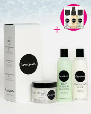 BOX 1 Daily Moisture + Travel Set:  (© Great Lengths)