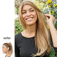 22" Clip in Straight, vorher-nachher:  (© Great Lengths)